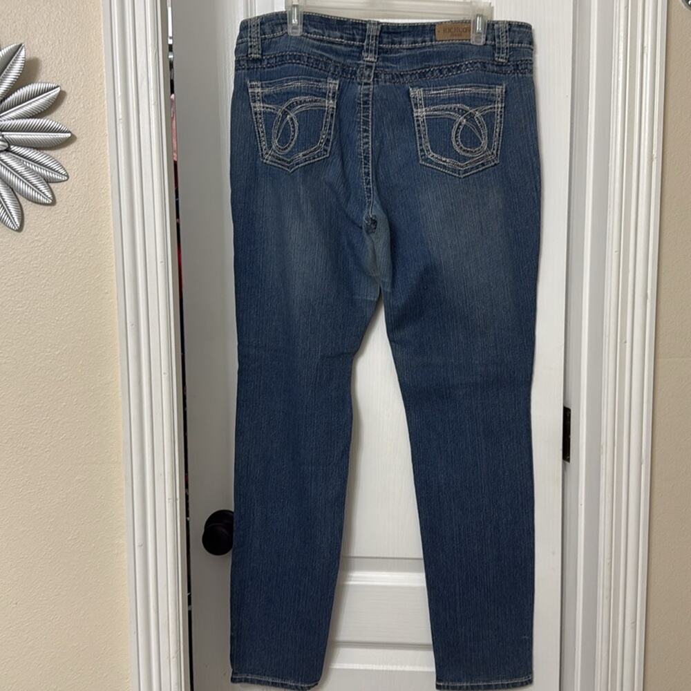 Richcow Blue Denim Jeans Embroided Size 15